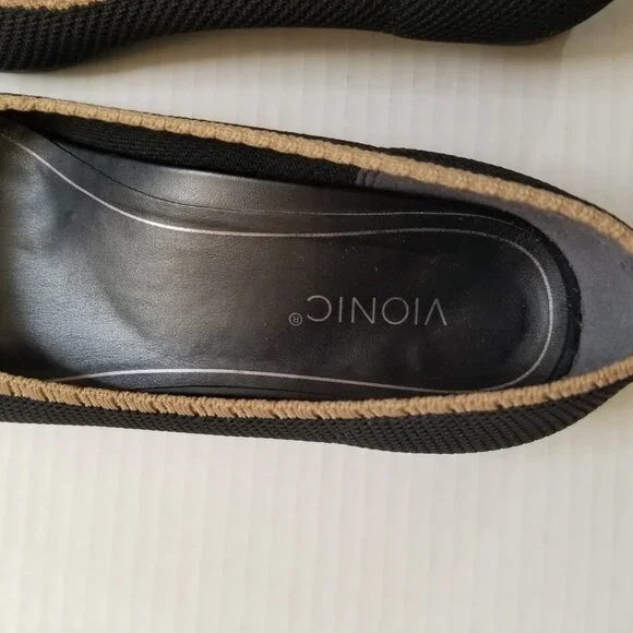 Vionic Dahlia Shoe - Low Heel Slip On Shoes - Black Taupe - Sz 7.5 - Picture 5 of 14